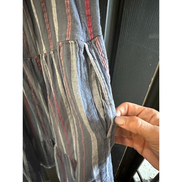 Xirena Westbound Vertical Stripes Ruby Midi Dress Size Medium - Picture 4 of 6